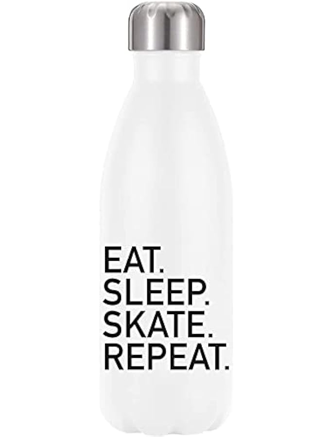 bello Eat Sleep Skate Repeat Bottiglia d´Acqua Termica isolata sottovuoto Bianca vendita calda