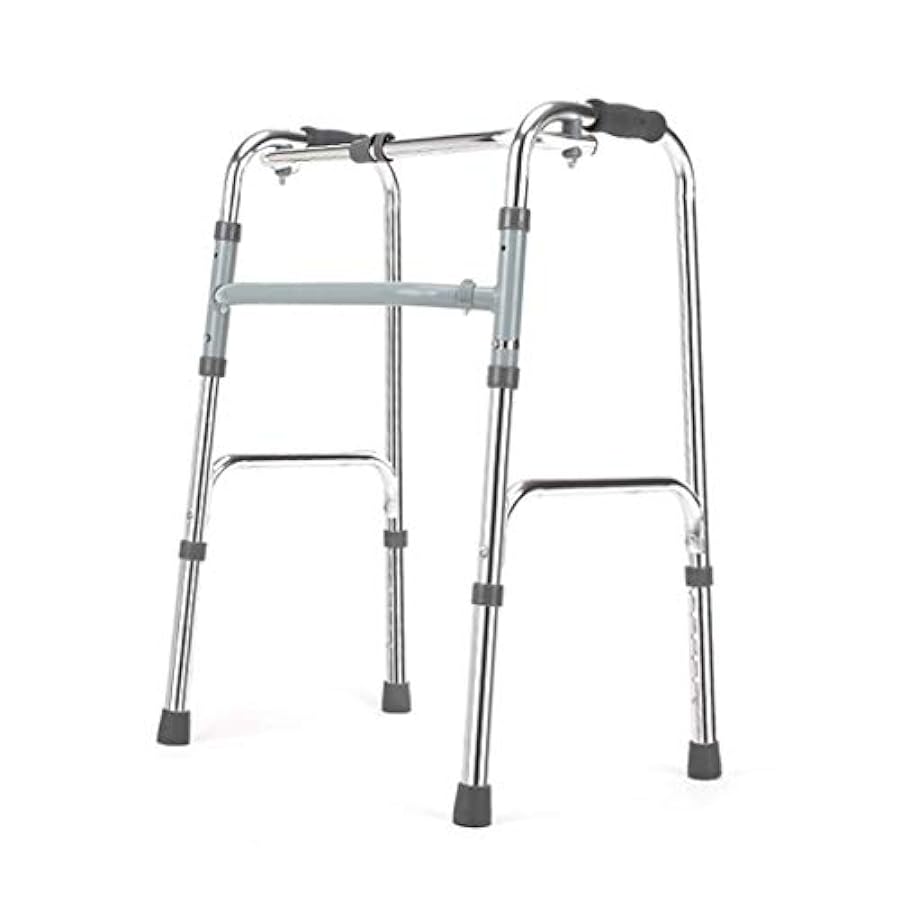 vendita online Wheelless Walker Walker Aid for Elderly Old Man Walking Support Frame Foldable Adjustable Height Lightweight Outdoor Bathroom Auxiliary (Color : Silver) grande