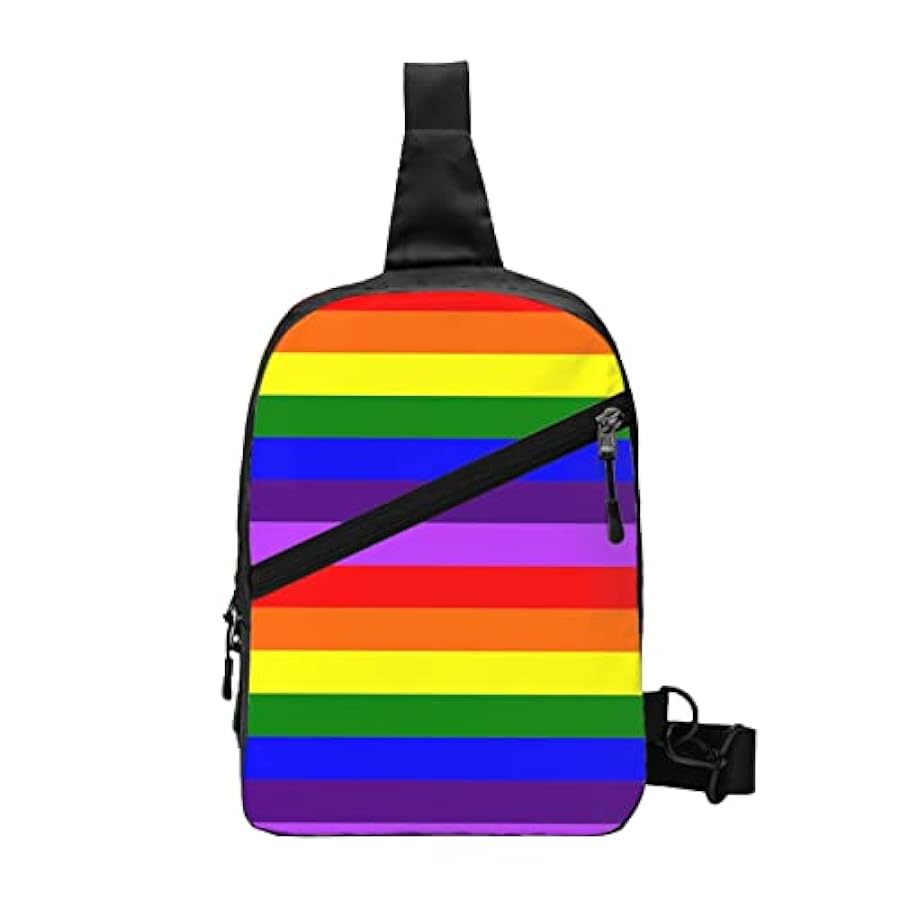 semplice AOOEDM Lgbt Gay Pride Flag Sling Bag Zaino a t