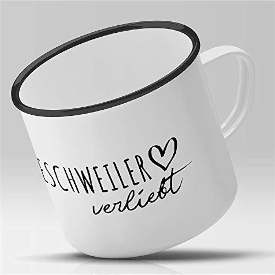 esclusivo Eschweiler Verliebt Stadt City Love Heimat Merch - Tazza da caffè smaltata, 300 ml, per esterni disponibili