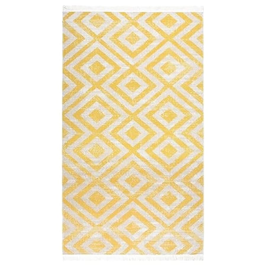 popolare TALCUS Prato e giardino, vita all´aperto, coperte da esterno, tappeto da esterno a trama piatta 115 x 170 cm giallo e beige sconto