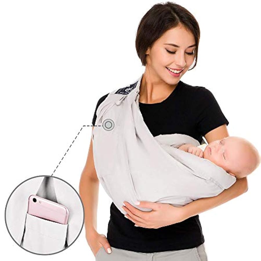 a buon mercato CUBY Fascia portabebè, essenziale per neonato, in cotone naturale, regolabile, comodo e facile da indossare, ideale per neonati solo per te