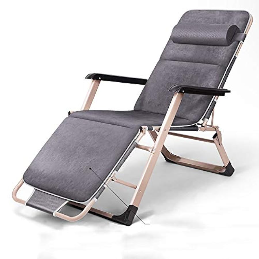 insolito YLCJ Sedia Pieghevole Zero Gravity Lounge Chair Patio Pieghevole Regolabile reclinabile con Cuscino per Cortile Esterno Pieghevole (Colore: Grigio + Cuscino) Prezzo basso