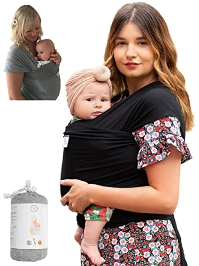 esclusivo DaisyGro Baby Wrap Carrier, 2 taglie disponibili, misto cotone morbido, grigio o nero migliore vendita