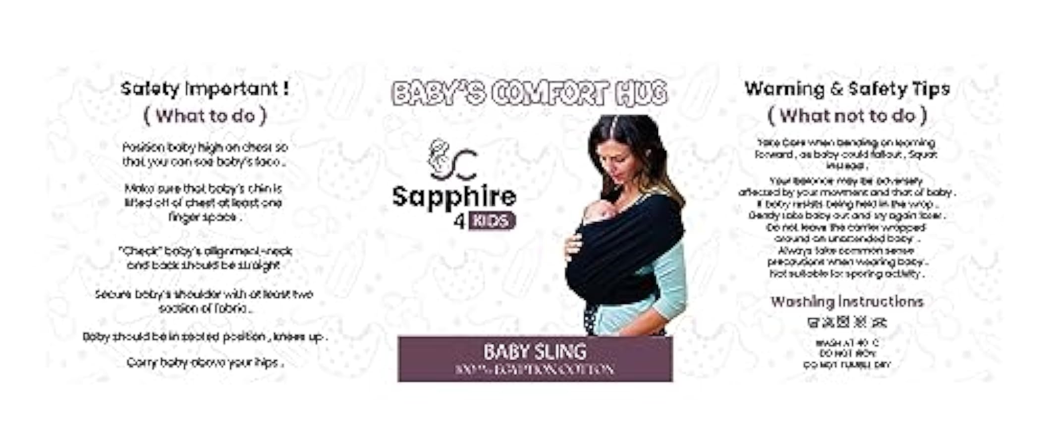 a buon mercato Sapphire collection - Fascia elasticizzata per il trasporto del bebè, marsupio extra morbido e leggero per l´allattamento al seno, per neonati e bimbi fino a 3 anni Zero Profit