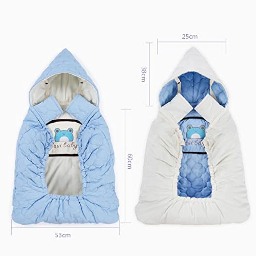 grande selezione LWKBE Universal Baby Carrier Cover Winter, Waterproof Fleece Foderato, Acqua Resistente e Antivento, con Cappuccio, 2 Tasche a Mano moda
