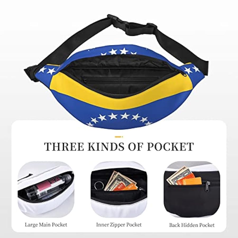 Il Best Seller Bandiera del Venezuela Viaggio Corsa Grande Borsa A Tracolla Marsupio : >> Durevole e leggero per lo sport, viaggio durante il trasporto, Nero, One Size tutto per voi